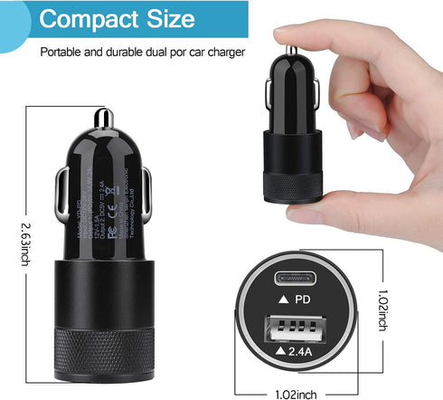 Car Charger Adapter Fast Charging for Cable iPhone 14 13 12 11 Samsung Auto Adapter for Samsung Galaxy S10 S20 A12 A50 A54 A53 A13 A14 A32 S23 S22...