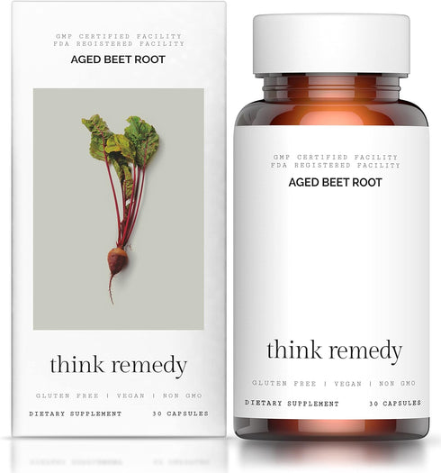 Aged Beet Root Capsules - Beet Pills for Stamina - Organic Beet Root Powder - Nitric Oxide Supplement - Nitrate No Sugar - 30 Capsules - Beet Root...