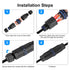6pcs IP68 Waterproof Junction Box, Outdoor Electrical Cable Connector for 3.5-10mm Wire Range(AC 250V, 16A), Quick Screwless Installation (2505-5P...