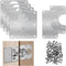 6 PCS Hinge Repair Kit Plate for Cabinet Hinges Repair Fixing Plates Stainless Steel Cabinet Hinge Repair Plate with Mounting Screw Hinge Repair R...