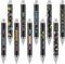 Gueevin 10 Pcs Inspirational Ballpoint Pens Motivational Quote Pens Retractable Funny Pens Black Ink Pen Set with Stylus Tip Colorful Metal Encour...