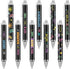 Gueevin 10 Pcs Inspirational Ballpoint Pens Motivational Quote Pens Retractable Funny Pens Black Ink Pen Set with Stylus Tip Colorful Metal Encour...