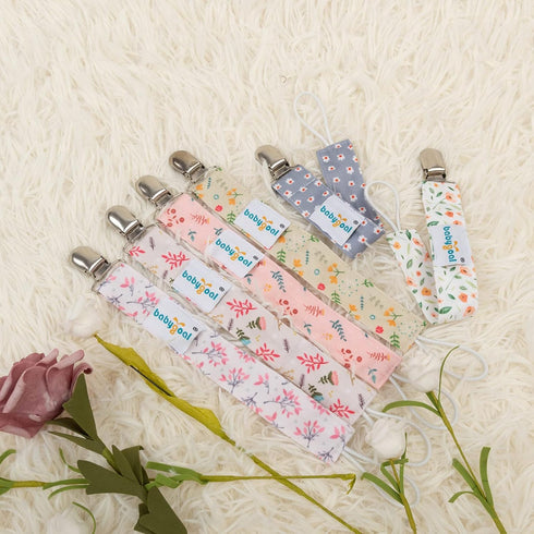Babygoal Floral Pacifier Clips, 6 Pack Pacifier Holder Clips for Boys and Girls Fits Most Pacifier Styles,Teething Toys 6MP21...