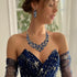 Flyonce Rhinestone Crystal Bridal Jewelry Set for Women, Wedding Party Necklace Earrings Bracelet...