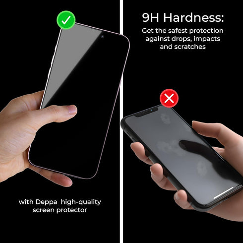 Deppa [2 Pack Premium Screen Protector for Iphone 15 (6.1') Tempered Glass 3D Edge to Edge Full Coverage |Case Compatible| with Easy Install Kit T...