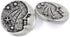 Bezelry 12 Pieces Starry Night Man in The Moon Metal Shank Buttons. 20mm (3/4 inch) (Antique Silver)...