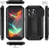 Phone Case for iPhone 15 Pro Max Case with Screen Protector Military Grade Protective Heavy Duty Full Body Cover Metal Bumper Stand Silicone Shock...