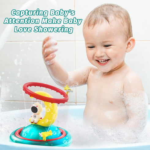 Baby Bath Toys, Automatic Spray Water Toddler Bath Toys, Induction Sprinkler Bathtub Toys, Rechargeable Flashing Light Kid Bath Toys Girls Boys Sh...