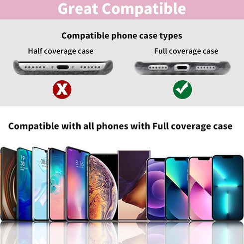 Phone Tether Tab for iPhone, Cell Phone Lanyard Patch, Phone Strap Replacement Part for All Full Phone Cases (Pink)......