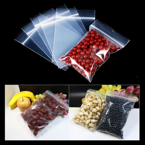 Small Plastic Bags for Jewelry 3 Sizes 300pcs Resealable Zip Bags Clear Zipper Baggies 2 Mil for Beads Board Games Pill Storage 2.4 x 3.5/3.5 x 5/...