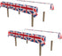 Beistle 2-Pack Union Jack Rectangular Plastic Tablecovers, Royal English Party Decorations, London Table Cloth, British Flag Party Décor, 54” x 10...