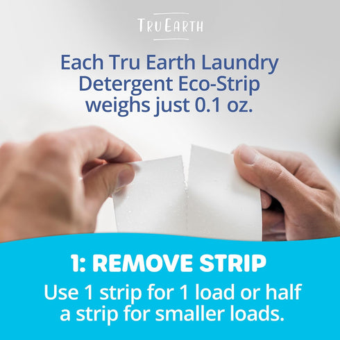 Tru Earth Compact Dry Laundry Detergent Sheets - Up to 128 Loads (64 Sheets) - Paraben-Free - Original Eco-Strip Liquidless Laundry Detergent, Tra...