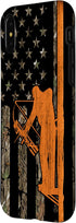 iPhone X/XS Bow Hunting Tree Stand Deer Hunter American Flag Camouflage Case...