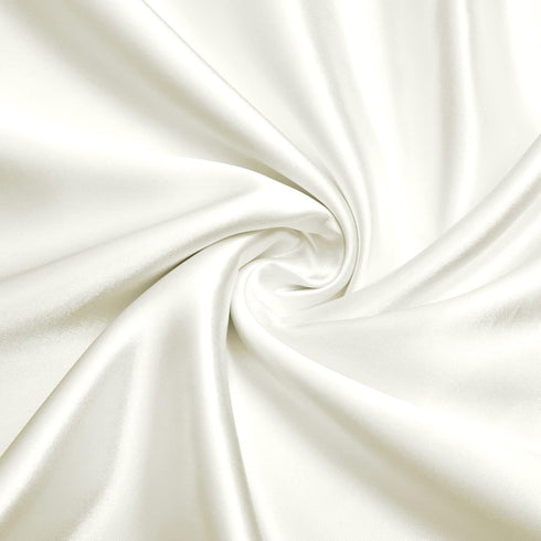 Charmeuse Satin Fabric by The Yard, 60 Inch Wide Ivory White Satin Fabric Shiny & Soft Cloth Fabric, Silky Satin Fabric for Bridal Dress, Wedding ...