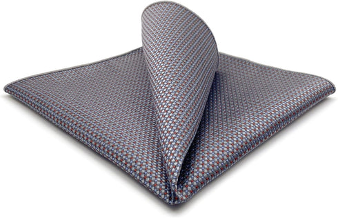 S&W SHLAX&WING Mens Pocket Square Patterned Multicolor Grey Blue Handkerchiefs Large Size...