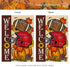 CROWNED BEAUTY Fall Welcome Garden Flag 12x18 Inch Double Sided for Outside, Burlap Small Seasonal Autumn Football Pumpkin Yard Decoration...