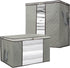 2 Pack Foldable Large Storage Bags - Horizontal + Erect for Comforter Blanket Quilt Clothes Pillow, Clear Window & Handles, Closet Under Bed Organ...