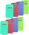 Basic Calculator Dual Power 8 Digit Silicone Button Desktop Calculator (4 Colors, Set of 8)...