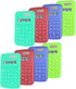 Basic Calculator Dual Power 8 Digit Silicone Button Desktop Calculator (4 Colors, Set of 8)...