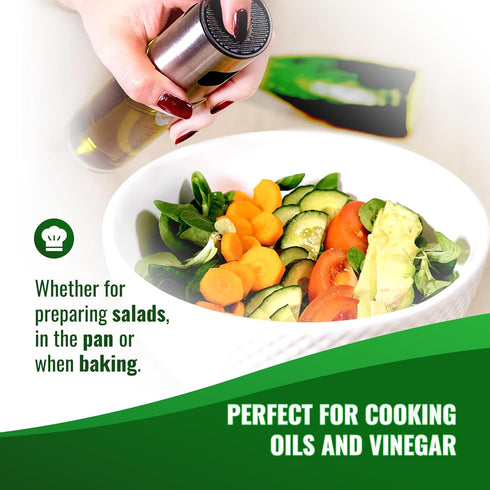 GREEN WISE Oilsprayer for Olive & Vine Oil Spray Bottle, Continuous Spray, 3 OZ, for Cooking, Salad Dressing, BBQ and More...