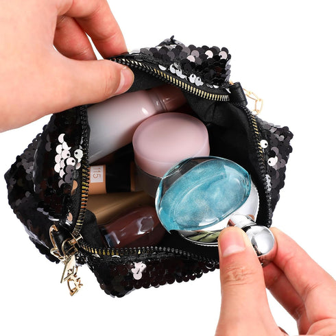 Sparkly Sequin Handbag Lady Party Evening Clutch Shoulder Bag, Mother's Day gift or gift for women (Black), 10 * 7.1 * 0.8 inch...