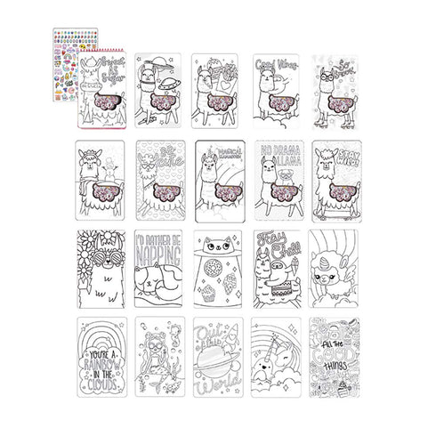 Fashion Angels Llama Shaker Compact Sketch Portfolio/Llama Sketch Book/Llama Coloring Book, Brown/a, 7.6 Ounce...
