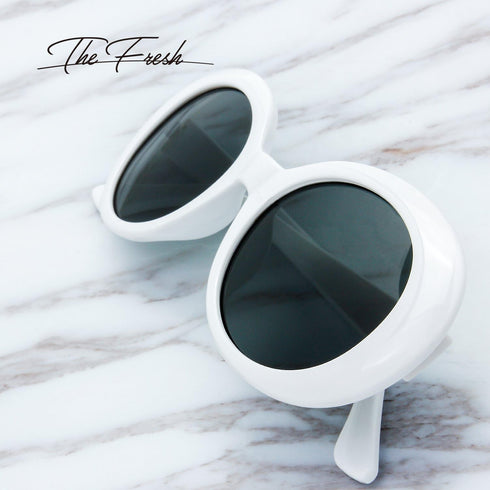 The Fresh Clout Goggles Oval Mod Retro Vintage Kurt Cobain Inspired Sunglasses Round Lens Gift Box...