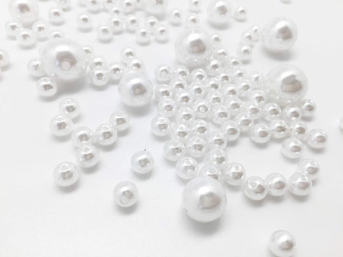 Pearls Beads, LOLASATURDAYS 850 pcs 8mm 14mm 18mm Pearl Beads for Jewelry Making, Pearls for Crafts, perlas, Pearl Beads for Crafting, perlas para...