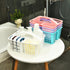 ALINK Plastic Shower Caddy Basket with Compartments, Portable Divided Cleaning Supply Storage Organizer with Handle for College Dorm Bathroom - Wh...