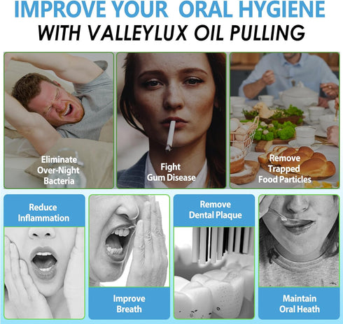 Coconut Oil Pulling Mouthwash 237ml, Whitening Mint Pulling Oil Help with Fresh Mouth, Teeth Whitening, Remove Impurities, Support Gum Health, Imp...