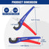 WORKPRO PEX Cutter with Sharp Blades, Hose Cutter with 1/8"-1-5/8" Cutting Capacity, Can be cut at 45° or 30°, Tubing Cutter for PPR, PE, PP, and ...