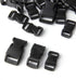 JIAKAI 60 pcs -5/8, 1/2, and 3/8 inch Black Plastic Contoured Side Release Buckles For Paracord Bracelets(20 Each)...