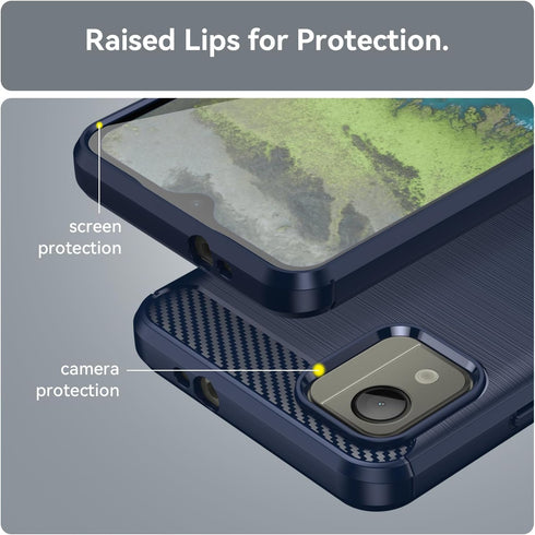 for Nokia C110 Phone case, Shockproof, Scratch Resistant Carbon Fiber Jacket, Soft TPU,for for Nokia C110 case (Blue)...