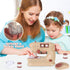 deAO Sewing Machine for Beginner, Safe Small Sewing Kit with Music Pre-Threaded Thread Fabric, Pretend Play Arts and Crafts Toys Gift for kids age...
