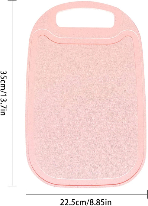 Cutting Board for Kitchen, Wheat Straw Chopping Boards with Juice Grooves and Easy Grip Handle, Dishwasher Safe,Non Scratch (pink)...