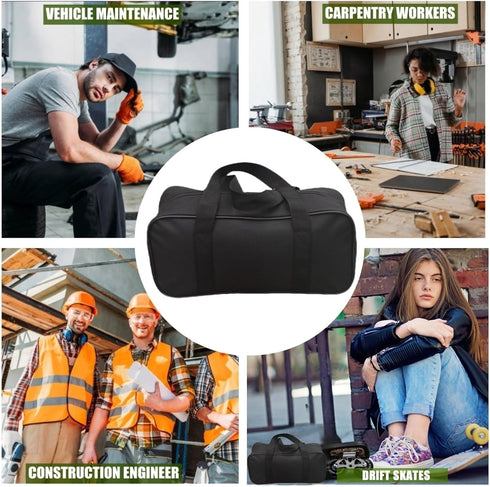 Wide Mouth Tool Bag, Waterproof Oxford Electrician Tool Bag, Large Capacity Tools Organizer and Storage Handbag, Tool Pouch Tote Bag for Hand Powe...