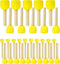 WAFJAMF 30 Pcs Assorted Size Round Sponges Brush Set 4 Sizes DIY Painting Tools- Yellow...