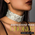 Nicute Rhinestone Necklace Jewelry Silver Crystal Wide Choker Necklace Sparkly Collar Necklaces Prom for Women...