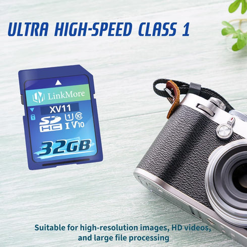 LinkMore XV11 SDHC Card 32GB Compatible with Camera, PC, UHS-I, U1, V10, Class 10, Read Speed Up to 97 MB/s,Write Speed Up to 25MB/s...