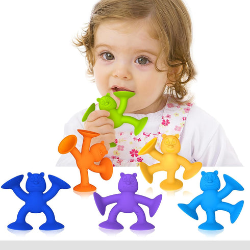 Baby Bath Toys Suction Cup Toys for Kids No Hole Bath Toys for Kids Ages 1-3 Toddler Bath Toys Connect Build Create Travel Toys Suction Toys Batht...