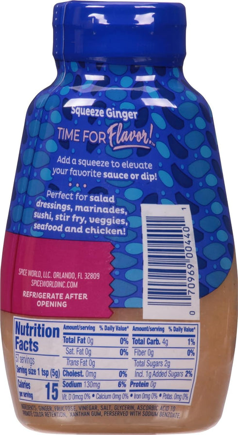Spice World Squeezeable Premium Ground Ginger, 10 Ounces (2 Pack)...