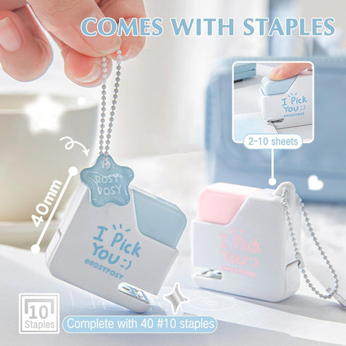 Super Mini Stapler with Staples – Adorable Cube Shaped Desk Staplers, Perfect for Office, School, Girls, Teachers, Students, Gift (Orange)...