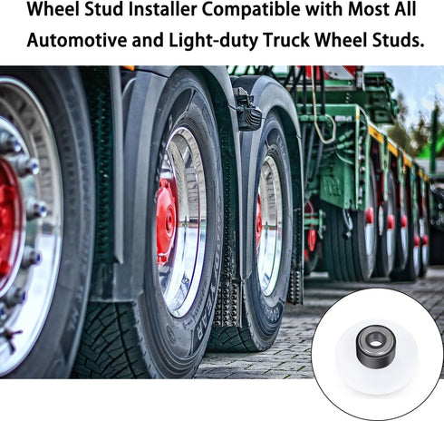 Wheel Stud Installer 22800 Wheel Stud Installer Tool Tire Stud Tool Wheel Studs Compatible with Automotive and Light-Duty Truck Wheel Studs(Replac...