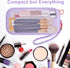 Portable Travel Makeup Bag,Soft Silicone Waterproof Toiletry Cosmetic Bag for Women,Upgrade Anti-Fall Out Zipper Closure Organizer Makeup Case -(L...
