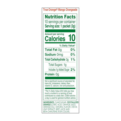 True Citrus Orange, Mango, 1.06 Oz, (Pack of 10- 0.11 oz each)...