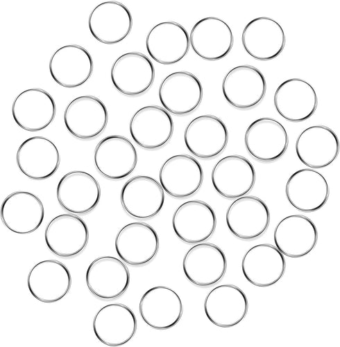 Fushing 100Pcs Stainless Split Rings, Crystal Chandeliers Connectors for Chandelier, Curtain,Suncatchers, Crystal Garland,Necklaces, Keys, Earring...