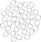 Fushing 100Pcs Stainless Split Rings, Crystal Chandeliers Connectors for Chandelier, Curtain,Suncatchers, Crystal Garland,Necklaces, Keys, Earring...