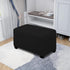 Easy-Going Stretch Ottoman Cover Folding Storage Stool Furniture Protector Soft Rectangle slipcover with Elastic Bottom(Ottoman Small,Black)...