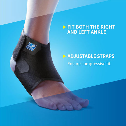 LP SUPPORT 768 Ankle Support - Adjustable Achilles Tendon Open Heel Strap - Pain Relief and Recovery Brace - For Tendonitis, Sprains, Strains and ...