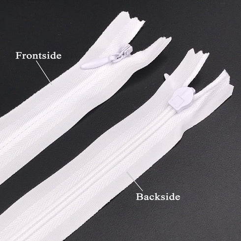 25pcs Nylon Invisible Zippers for Dresses, Skirts, Pillows, Sewing Craft (20 inch, White)...